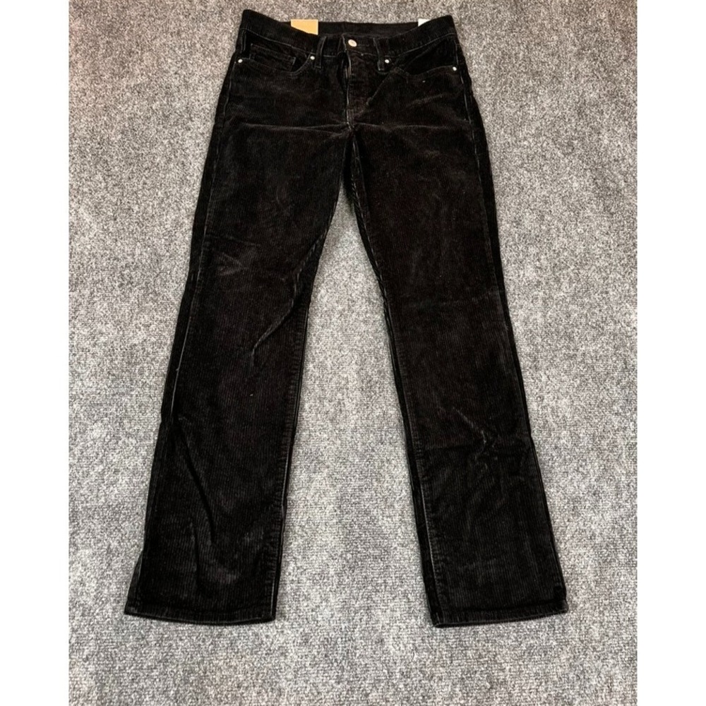 NWT Levis 314 Women's Shaping StraightBlack Corduroy Irregular Pants Size 31X30‎